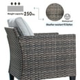 thumbnail image 4 of Ovios Outdoor Wicker Chairs with Waterproof Cushions, Steel Frame, Set of 2, Gray, 4 of 5