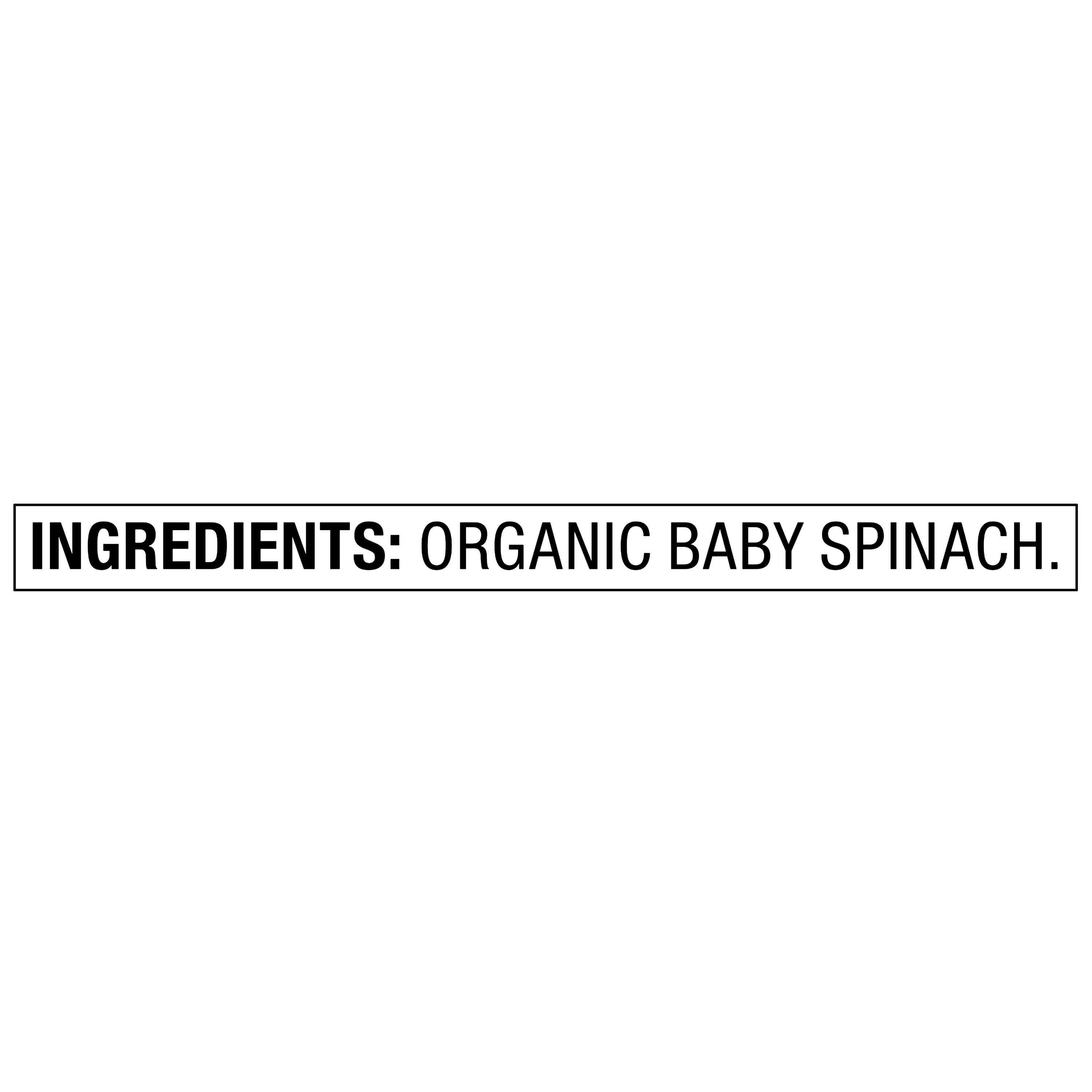 Marketside Organic Baby Spinach Salad, 5 oz Clam Shell (Fresh)