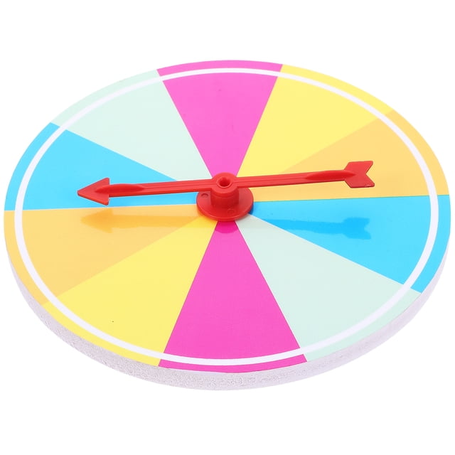 OUNONA DIY Prize Wheel for Parties and Events Rotating Game Prop with Plastic Construction Multi Color