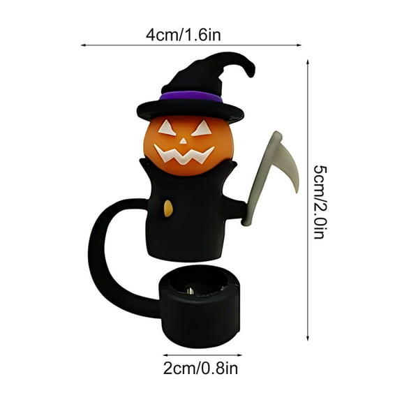 Uuiauoio Halloween Straw Toppers Silicone Reusable Party Decorations for Themed Celebrations and Carnivals Festive Drink Accessories