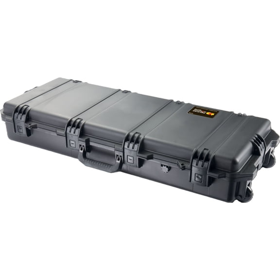 Pelican Storm IM3300 Rifle Case with Foam, Watertight, crushproof, Dustproof, Lockable Hasps, Rugged In-Line Wheels, Black