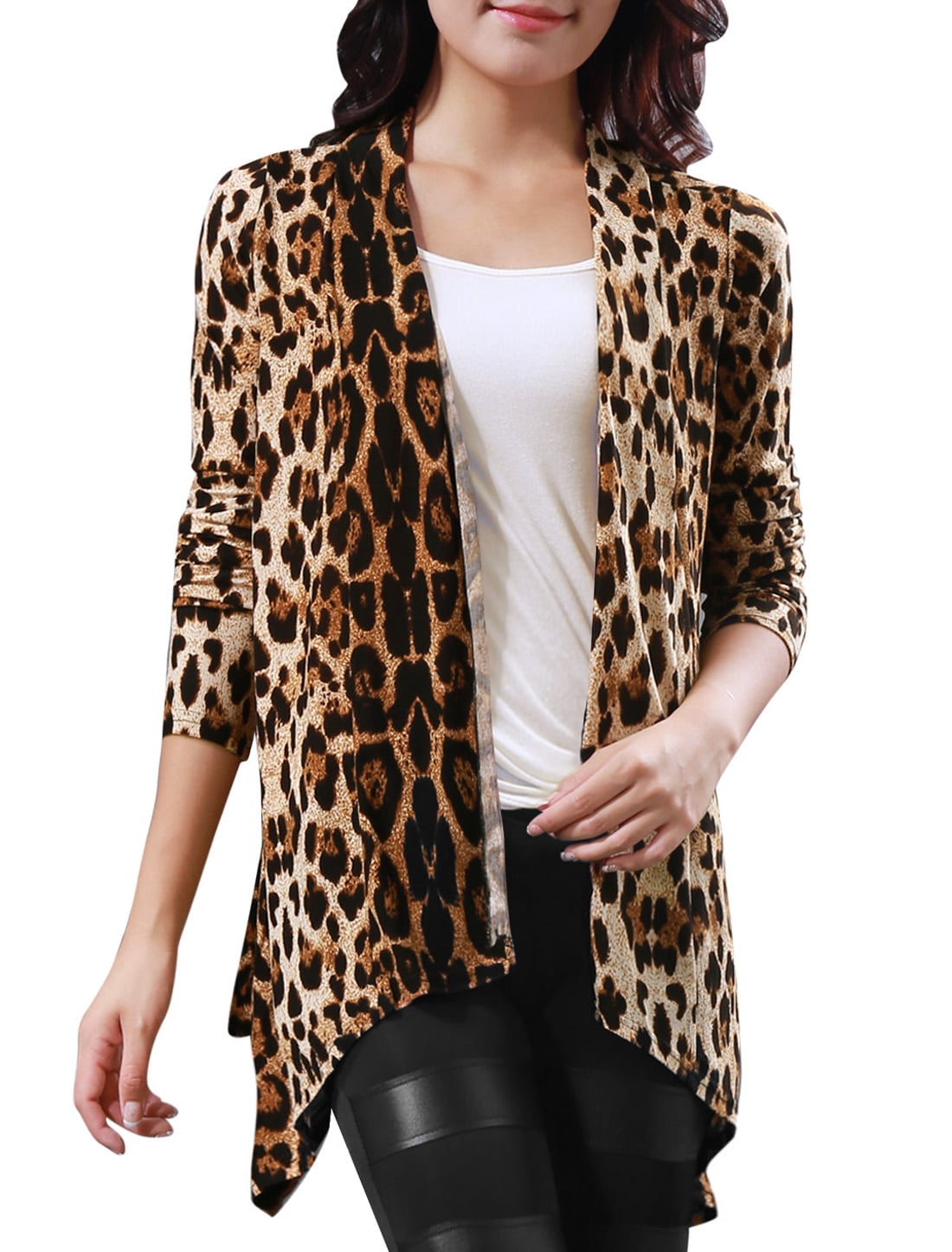 Leopard Print Long Sleeve Cardigan for Women Lebanon Ubuy
