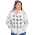 thumbnail image 5 of Smurfs Astrology Cartoon Zodiac Signs Zip Up Hoodie Men's Women's Brisco Brands M, 5 of 6