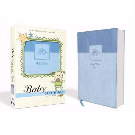 ZonderKidz  NIV Baby Gift Bible - Comfort Print-Blue Leathersoft