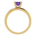 thumbnail image 4 of Solitaire Engagement Ring for Women - 1ct Natural Amethyst in 14K Yellow Gold Promise Ring, 4 of 6