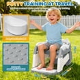 thumbnail image 3 of Asiento de entrenamiento para ir al baño Orzbow 2 en 1 con escalera ajustable, gris, 3 of 6