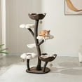 thumbnail image 5 of Catry Kitty Play Tower 6-Level Multi-Activity Cat Tree with Flower Perches and Handwoven Baskets, 5 of 10