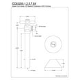 thumbnail image 4 of Kingston Brass Vintage 1/2" Sweat, 3/8" OD Compression Angle Shut-Off Valve with 5" Extension, 4 of 4