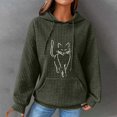 thumbnail image 2 of ManxiVoo Women Trendy Oversized Knit Hoodies with Cute Cat Graphic Long Sleeve Drawstring Sweatshirts for Casual Fashion Comfort XXXL Size Green, 2 of 5