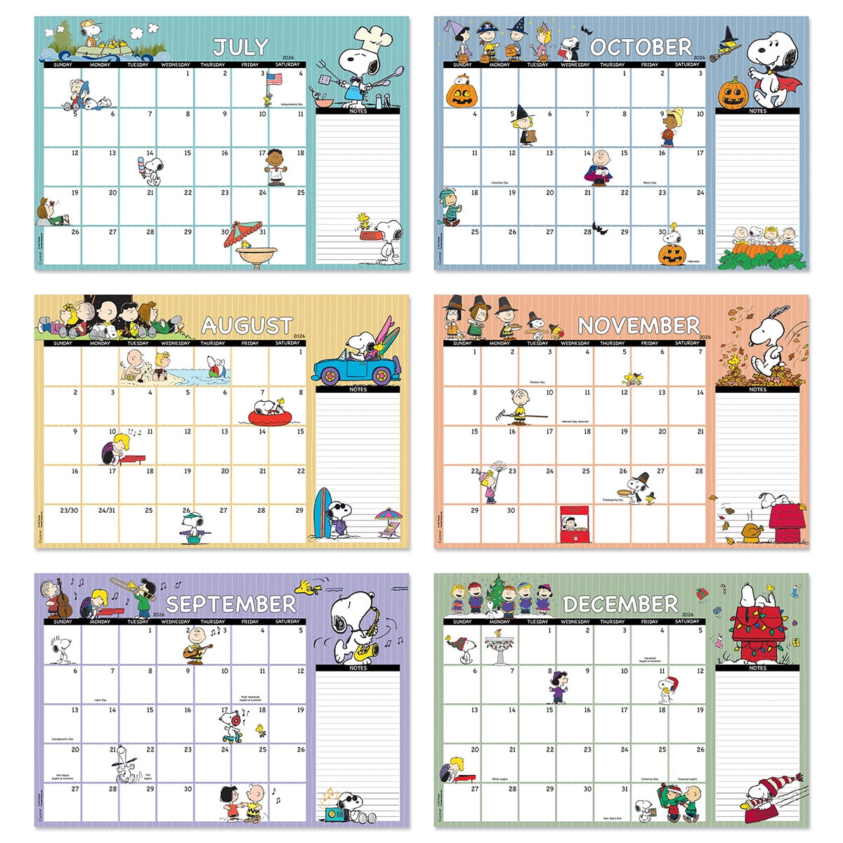 Current 2026 - 2027 Peanuts Desk Calendar Pad,  11" x 16.25", Large 24-Month Bookstore-Quality Calendars
