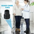 thumbnail image 5 of Quad Cane Tips 3/4 Inch, 4 Pcs Replacement Foot for Standing Stick Women Men Seniors, Black(Style 2), 5 of 6