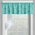thumbnail image 2 of Ambesonne Botanical Valance Pack of 2, Bouquets Blossoms Design, 42"X12", Turquoise and White, 2 of 5