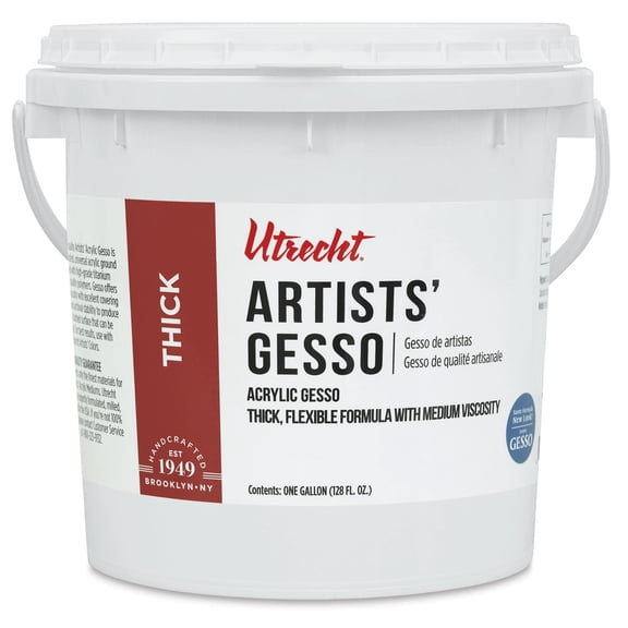 Utrecht Artists Acrylic Gesso - White, 128 oz