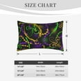 thumbnail image 6 of Daiia Neon Mardi Gras Bedding Waterproof Pillow Protector Zippered Queen – Bed Bug Proof Pillow Encasement-14"x20", 6 of 9