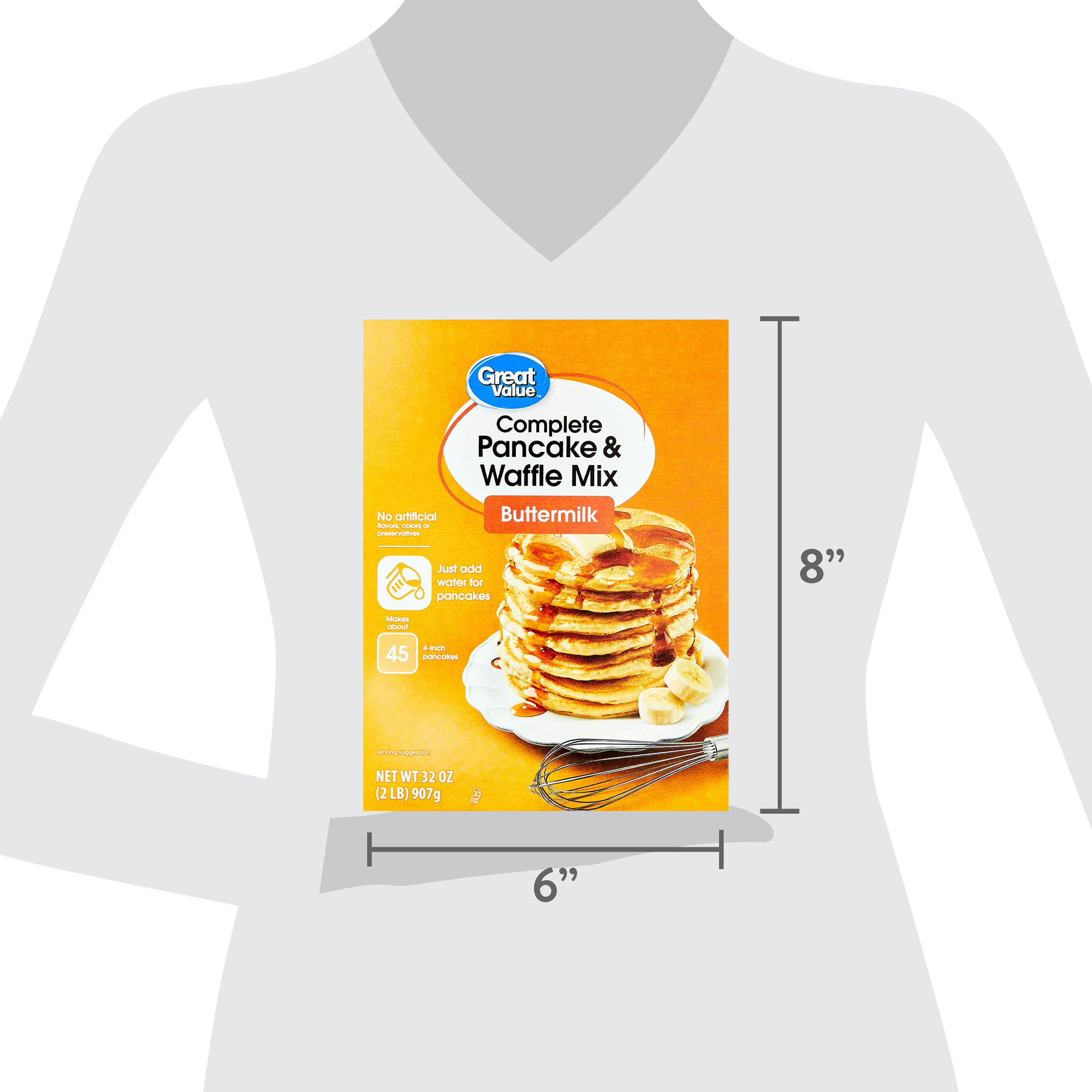 Great Value Complete Pancake & Waffle Mix, Buttermilk, 32 oz