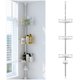 thumbnail image 1 of esquinero para ba&ntilde;o regadera 100-315 cm Altura ajustable organizador de ba&ntilde;o Cuarto piso repisas para con jaboneras para ba&ntilde;o Versi&oacute;n plateada, 1 of 7