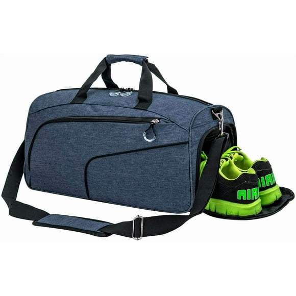 Sports Gym Bag with Shoes Compartment and Wet Pocket Gym Duffel Bag Overnight Bag for Men and Women