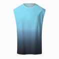 thumbnail image 4 of NOLDARES Men's Relaxed Fit Crew Neck Tank Tops Sleeveless Muscle Tees for Bodybuilding Beach Casual(Light Blue,L), 4 of 4