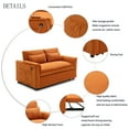 thumbnail image 5 of Modern 2 Seats Velvet Pull Out Sofa Bed Loveseat, Convertible Sleeper Couch Love Seat With USB Ports and Storage Pocket For Living Room Bedroom Apartment, 5 of 15