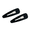 Black, variant on Parcelona French Clic Clac Extra Large Celluloid Snap Hair Pins for Women(2 Pcs)
