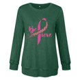 thumbnail image 2 of Breast Cancer Sweatshirts Womens Vintage Loose Fit Casual Pullover Crew Neck Sweatshirt Long Sleeve Tops (S, Green), 2 of 5