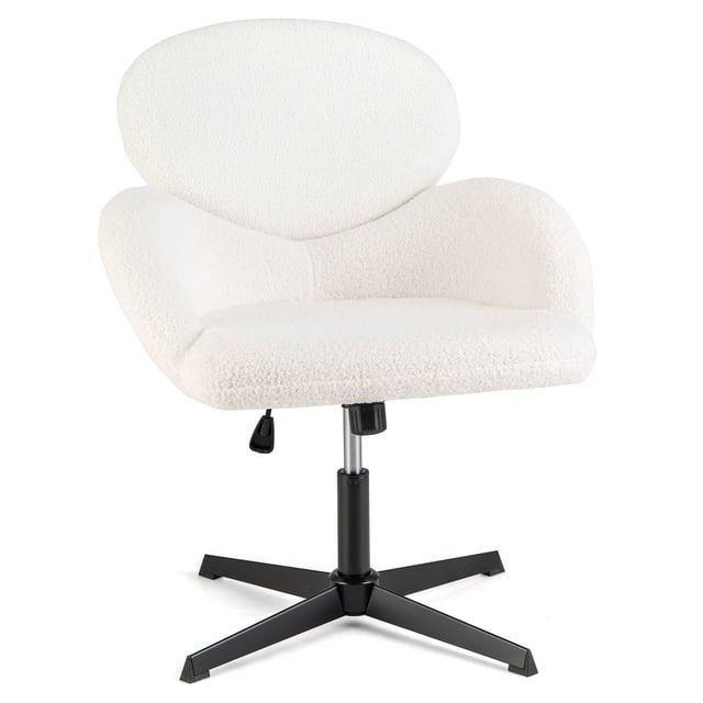 Costway Chaise Croisée Pivotante avec Hauteur Réglable pour Bureau à Domicile