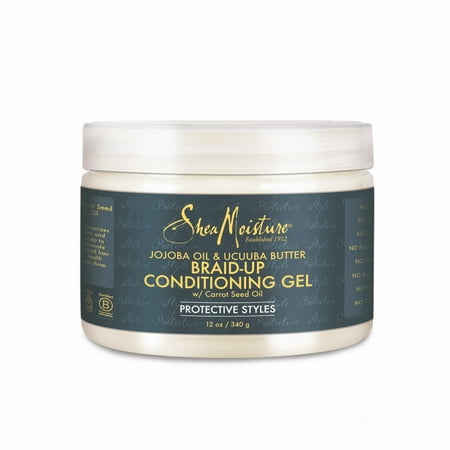 SheaMoisture Jojoba Oil and Ucuuba Butter Braid Up Conditioning Gel - 12 oz (Best Gel To Use For Box Braids)
