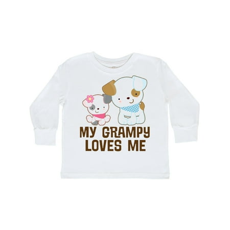 

Inktastic My Grampy Loves Me girls Gift Toddler Toddler Girl Long Sleeve T-Shirt