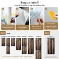 thumbnail image 6 of Black Brown Board Window Privacy Film, Vintage Chic Shabby Wooden Grain Static Cling UV Sun Blocking Heat Control Window Tint Day and Night, Non-Adhesive One Way Windows Privacy Cover 35.4''x78.7'', 6 of 7