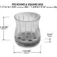 thumbnail image 4 of Slipstick GorillaFelt Chair Leg Floor Protectors for Hardwood Floors, Clear Sleeve Felt Pads for Furniture That Stay On, Fits Round & Square Legs, Includes 4 Premium Transparent Chair Socks, CB188, 4 of 4