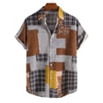 thumbnail image 3 of Men'sHawaiian Shirts Tropical Summer Floral Printed Short Sleeve Button Down Shirts Neon Mens Beach Shirts, 3 of 3