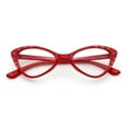 thumbnail image 1 of Lunettes de Mode pour Femmes Bling en Strass Gothiques Oeil de Chat Lentille Transparente en Plastique Rouges, 1 of 7