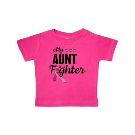 

Inktastic Breast Cancer Awareness My Aunt is a Fighter Gift Baby Boy or Baby Girl T-Shirt