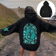 thumbnail image 6 of Bibifish Womens Hoodies Ocean Protection Graphic Printed Hoodies Drawstring Funny Graphic Long Sleeve Hooded Sweatshirts With Pockets, 6 of 7