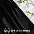 thumbnail image 7 of Pinch Pleated Black Velvet Blackout Curtains 84 inches Long, Thermal Insulated Pinch Pleat Drapes with Hooks, Luxury Halloween Window Panels for Bedroom Living Room, 2 Panels, 7 of 7