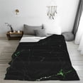 thumbnail image 5 of Honeii Black Marble Print Fleece Blanket - Throw Blanket for Bed, Sofa, Couch, Camping, and Travel , Microplush Ultra Soft Warm Blanket-60"x50", 5 of 7