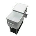thumbnail image 5 of 80 Quart Rolling Cooler Cart on Wheels, Outdoor Kitchen Cooling Bins Ice Chest with Open Shelf, Bottle Opener and Cap Catcher, Bar Drink Cooler, Beverage for Patio Pool Party, Silver, 5 of 9