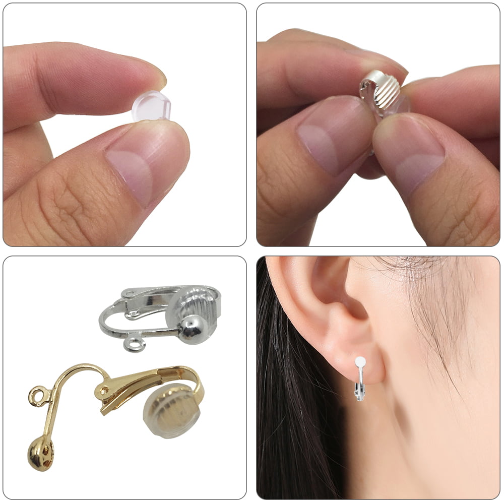 24Pcs Clip-on Earrings Converter Kit with Comfort Earring Pad No Pierced  Earring