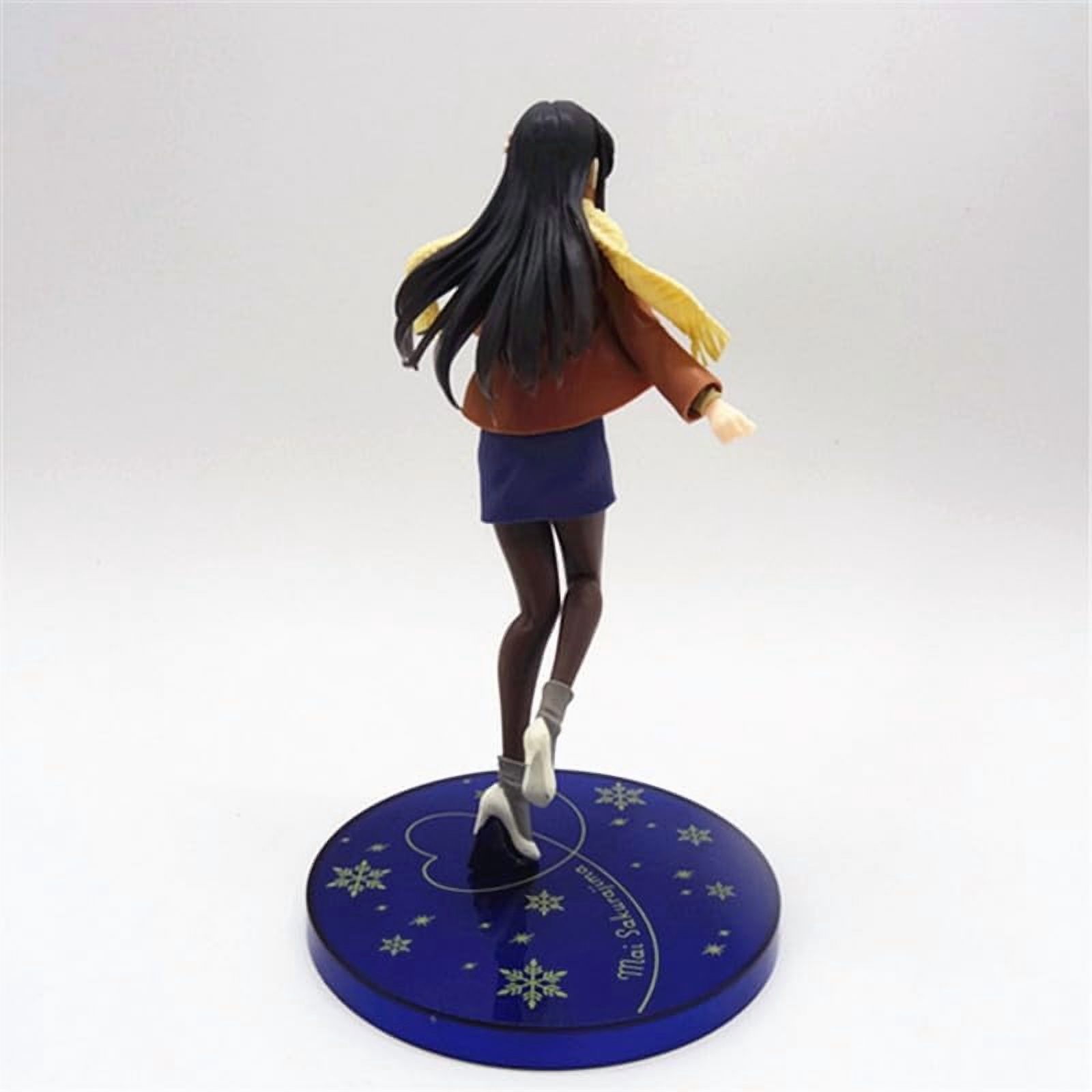 Newly Sakurajima Mai Figure Standing Winter Clothes Sakurajima Mai Anime Figures 22cm/8.7inch PVC Collectible Handicrafts Souvenirs for Anime Fans Gifts