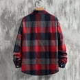 thumbnail image 2 of Cmfcve Mens Plaid Flannel Shirts Long Sleeve Button Down Shirt Fall Casual Work Shirts with Chest Pocket, 2 of 9
