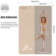 thumbnail image 4 of 10mm Large Yoga Mat (6'x 4') with Soft Fabric - Extra Long and Wide 72 x 48 x 0.4 inches, Non-Slip Surface, Eco-Friendly, Thick Wide Yoga Mat for Home Workouts or Gym Fitness .Beige＋Black, 4 of 6