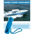 thumbnail image 4 of BLUEWING Double Braided Nylon Dock Lines with 12" Loop 25ft Boat Rope 3/8" 10mm Marine Docking Lines Boat Mooring Line Blue, 4 of 7
