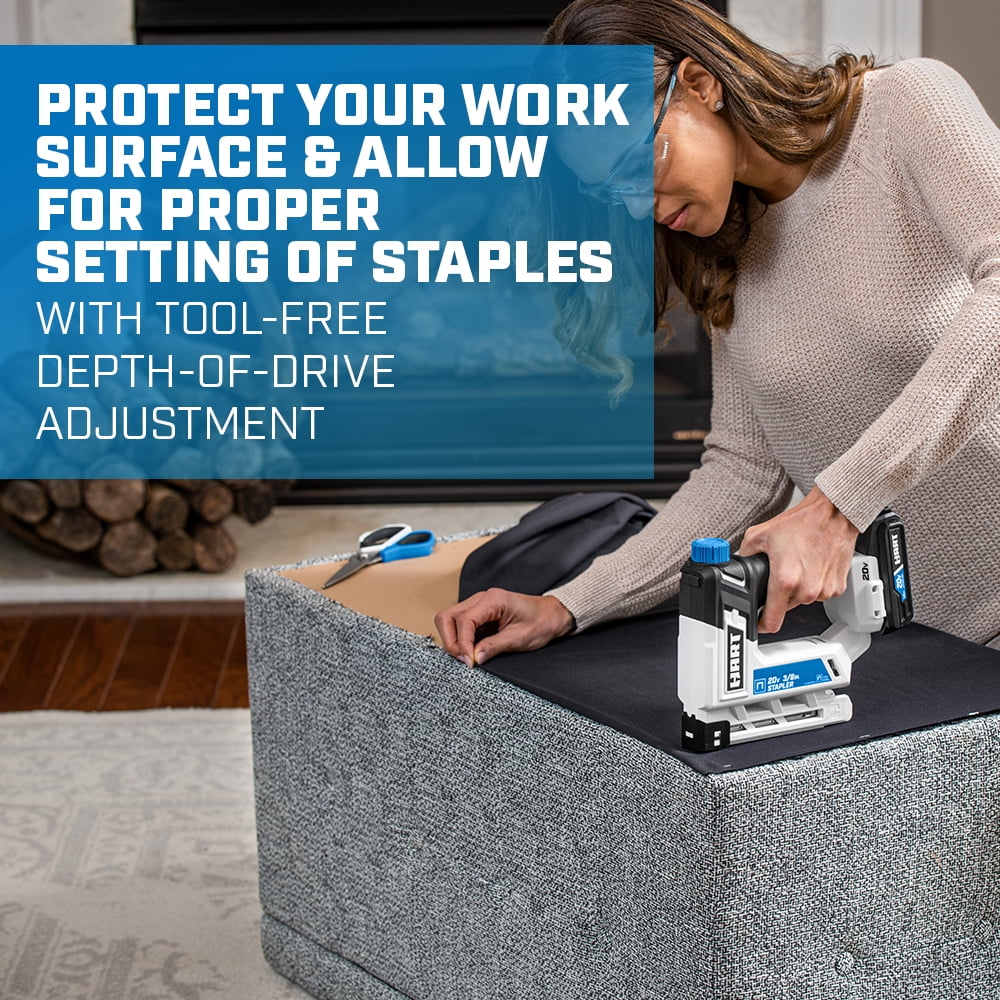 HART 20-Volt Crown Staple Gun (Battery Not Included)
