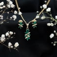 thumbnail image 3 of Rosec Jewels Natural Emerald Diamond Jewelry Set for Women - AAA Quality - Cocktail Jewelry Set - Ready to Gift, 14K Yellow Gold, 3 of 8