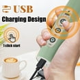 thumbnail image 2 of WANGQ Milk Frother Wand for Coffee, Frother Handheld Rechargeable Electric Whisk with 3 Heads 3 Speeds Drink Mixer Coffee Frother Foam Maker For Latte, Cappuccino, Hot Chocolate, Egg, 2 of 6