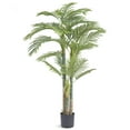 thumbnail image 4 of VEVOR 6.5 ft Artificial Gold Cane Palm Tree Green Faux Lifelike Fake Plant Decor, 4 of 9
