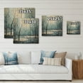 thumbnail image 4 of Designart "Blue White Modern Scandinavian Winter Painting VI" Landscapes Print on Natural Pine Wood, 4 of 5