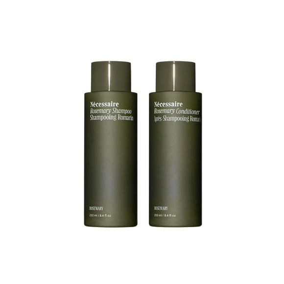 Nécessaire Rosemary Hair Duo - Rosemary Shampoo and Conditioner for Women + Men. Rosemary Oil + Proteins For Stronger Hair. Good for All Hair Types/Textures. 250 ml / 8.4 fl oz