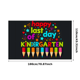 thumbnail image 4 of Colorful Happy Last Day of Kindergarten Banner Background Party Decorations Photography Props Backdrop for Kindergarten Graduation Celebrations School Events Photo Shoots Decorative Setups, 4 of 7