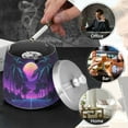 thumbnail image 4 of Yayeee Ashtray with Lid for Cigarette Smokeless Stainless Steel Home Ash Holder, Green Digital Art, 4 of 7